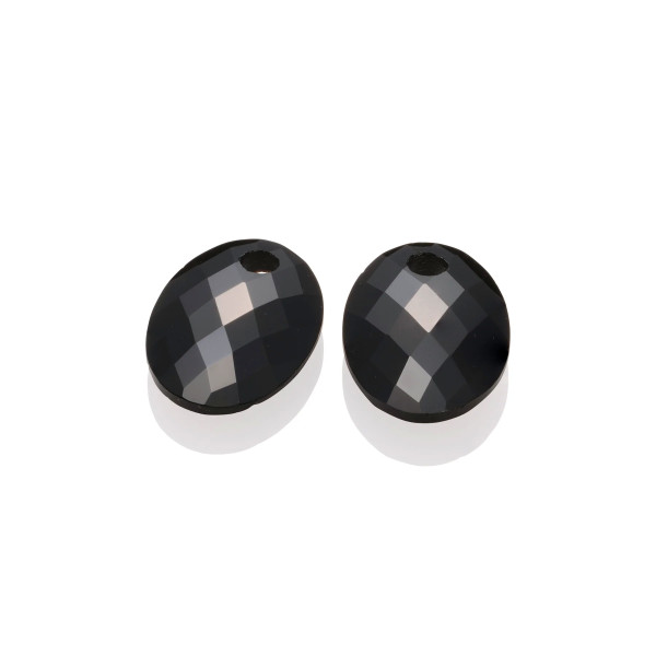 Sparkling Jewels Onyx Medium Oval Oorbel Edelstenen EAGEM07-MO