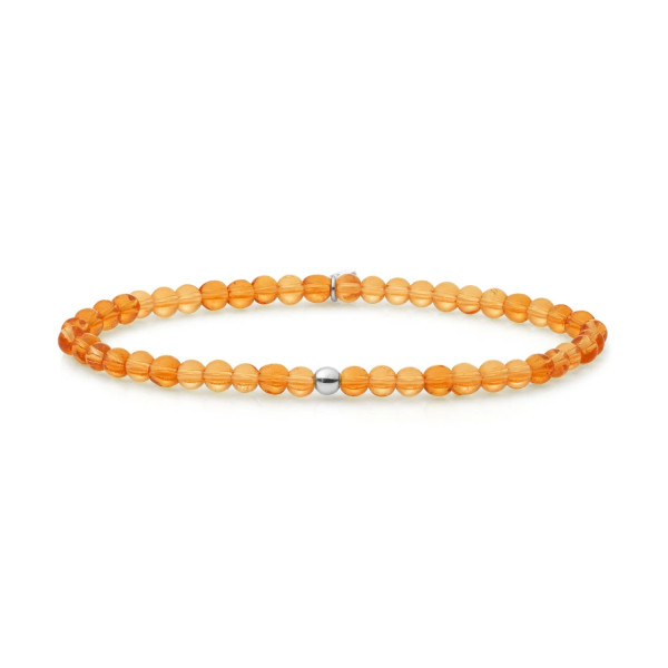 Sparkling Jewels Citrine Quartz Saturn Small Armband SB-GEM38-ADD-4MM