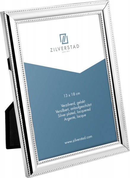 Zilverstad Fotolijst Parelrand 13x18cm - Verzilverd