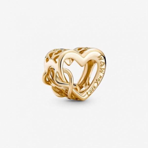 Pandora - Gouden Bedel 759515C00 Oneindig Hart 'Love You Mum'
