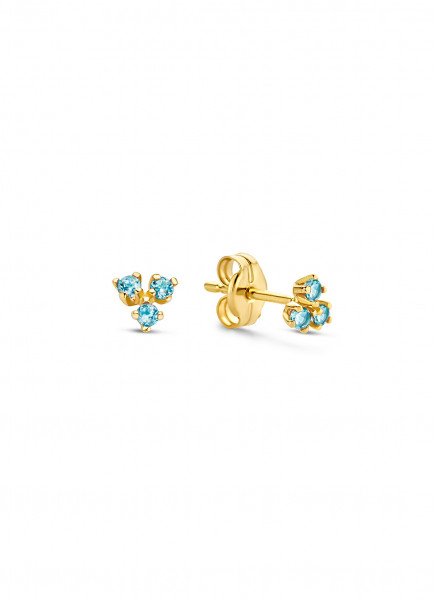 Jackie - Gouden Oorknopjes JKE20.017 Triangle Topaz