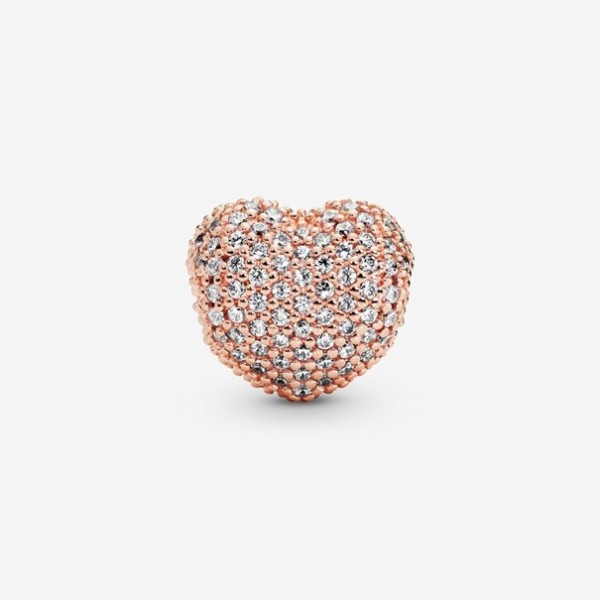 Pandora - Zilveren Clip Bedel 781427CZ Rosékleurig Hart
