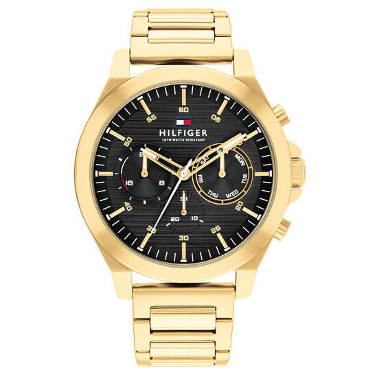 Tommy Hilfiger Goudkleurige LANCE Herenhorloge 46 mm TH1710520
