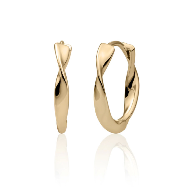 Sparkling Jewels Fuse Huggies Goudkleurige Oorringen EAG28