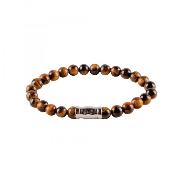 Aze Jewels - Jongens Armband AJ-BS404-A-130 Brown Beads