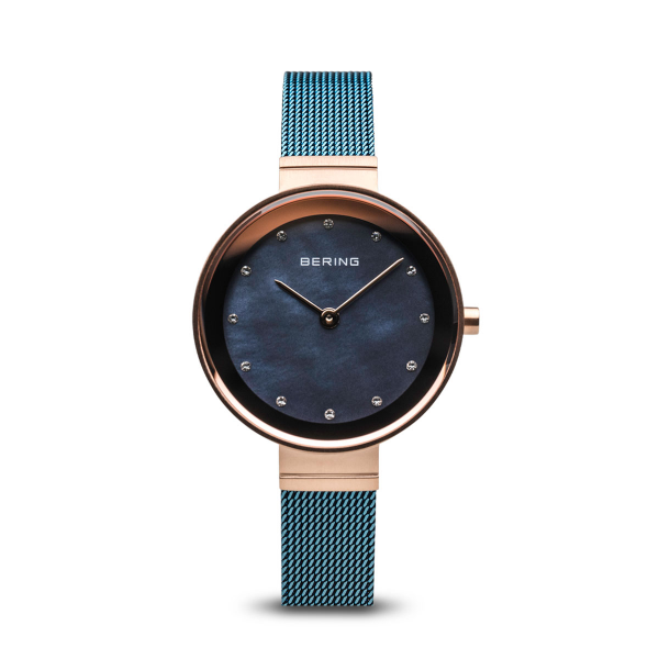 Bering - Classic 10128-368 Dameshorloge - Parel Blauw