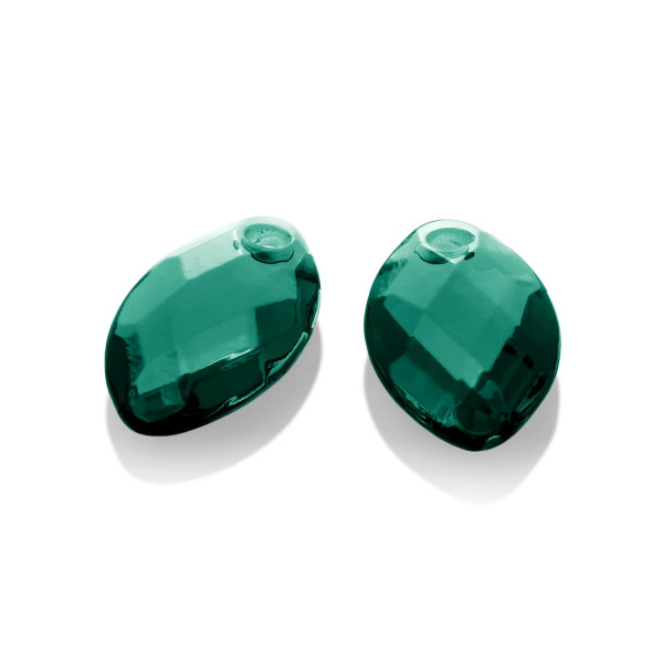 Sparkling Jewels Petrol Green Quartz Leaf oorbel Edelsteen EAGEM52-FCLF-S