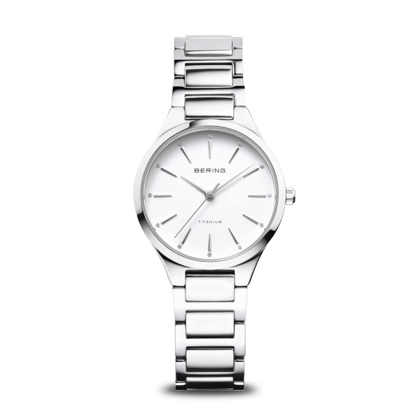 Bering Titanium zilver gepolijst dameshorloge 15630-704