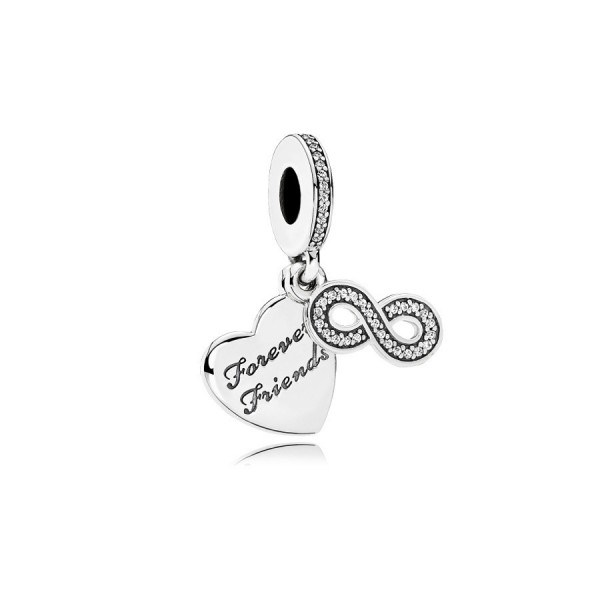 Pandora Moments - Hangebedel Altijd Vrienden Forever Friends Heart 791948CZ