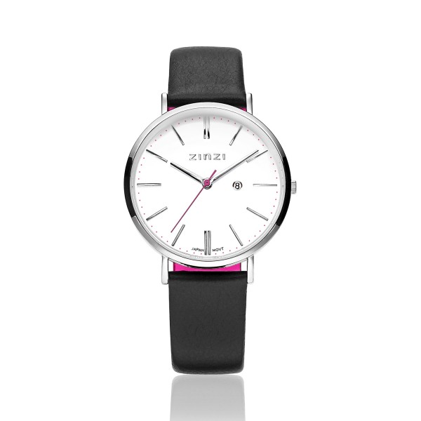 Zinzi - Retro ZIW406 Dameshorloge Zwart + Gratis Zinzi Armbandje