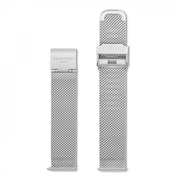 Rosefield The Mercer Mesh Horlogebandje Dames MSS-S122 Zilverkleurig