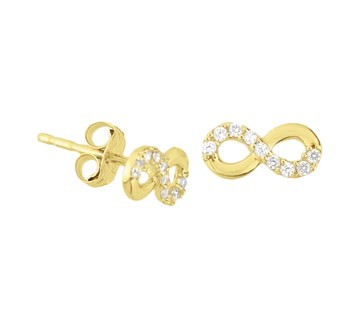 Oorknoppen GOUD infinity zirkonia
