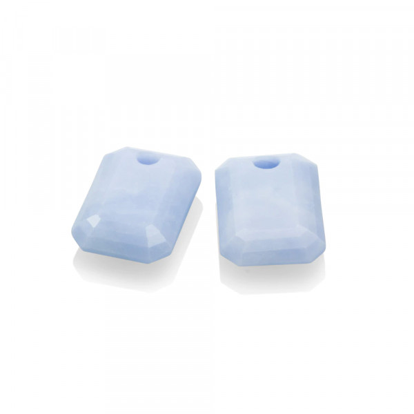 Sparkling Jewels - Baguette Oorbel Edelstenen EAGEM47-EC Blue Lace Agate