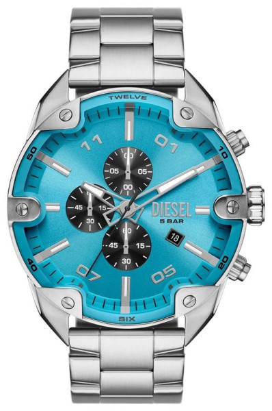 Diesel Spiked Stalen Zilverkleurige Herenhorloge DZ4655