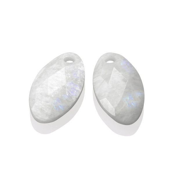Sparkling Jewels Moonstone Leaf Oorbel Edelsteen EAGEM54-FCLF-S