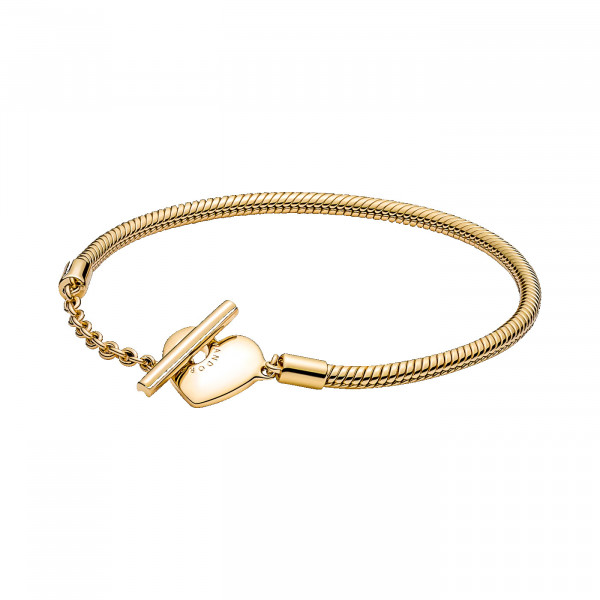 Pandora Moments - Armband 569285C00-20 - Heart T-Bar zilver - 14karaat goud verguld