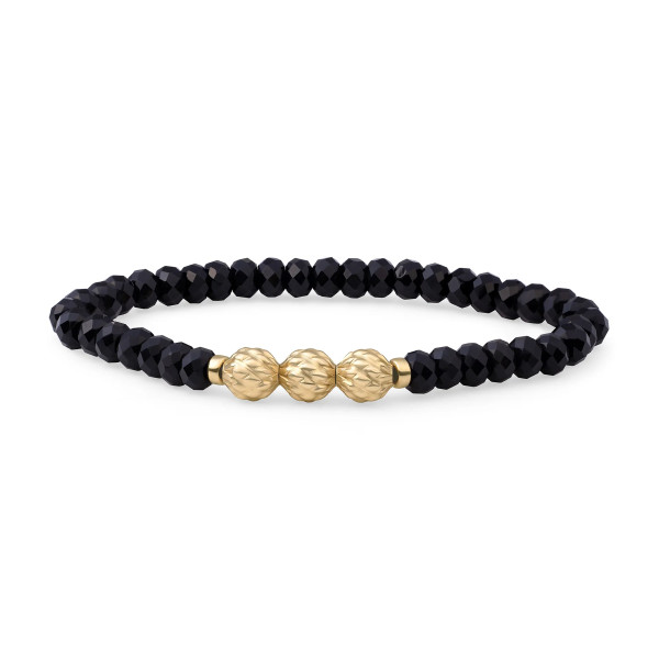 Sparkling Jewels Onyx Fuse Beads Armband SB-G-6MM-FUSE-G07
