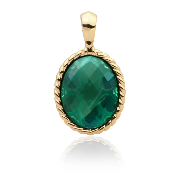 Sparkling Jewels Twist hanger Petrol Green Quartz SPG21-G52