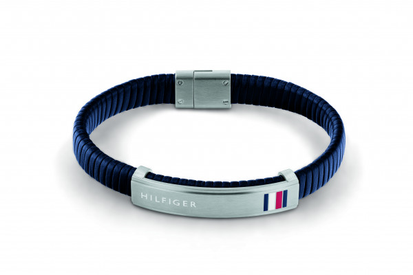 Tommy Hilfiger - Herenarmband TJ2790347 Blauw Leer