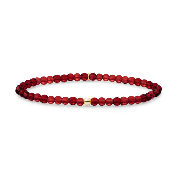 Sparkling Jewels Ruby Quartz Saturn armband SBG-GEM50-ADD-4MM