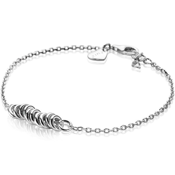 Zinzi - Zilveren Armband ZIA1439 Met Ringetjes