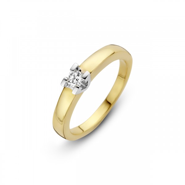 Briljant - Volonta Gouden Damesring 0,25crt Diamant