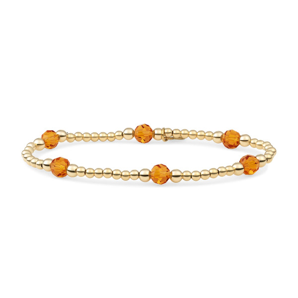 Sparkling Jewels Citrine Quartz Reverse Bold Mix Armband BLK03G-G38