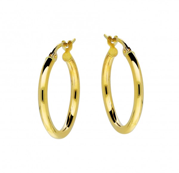 Gouden Creolen 14karaat Glans 2x19mm
