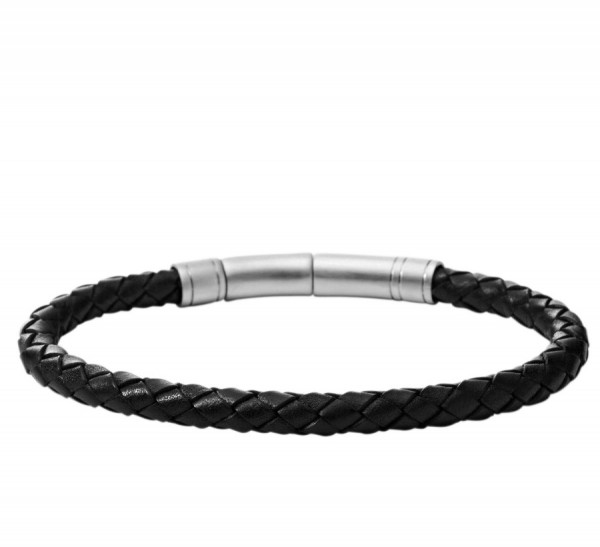 Fossil Jewellery Heren Armband JF00510797 RVS Leder