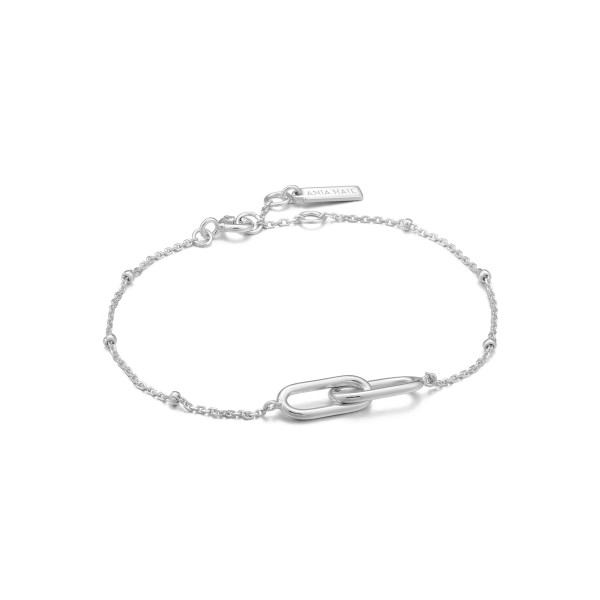 Ania Haie - Beaded Chain Link Armaband B021-01H Zilverkleurig