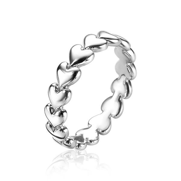 Zinzi - Zilveren Ring ZIR1798-58 Hartjes