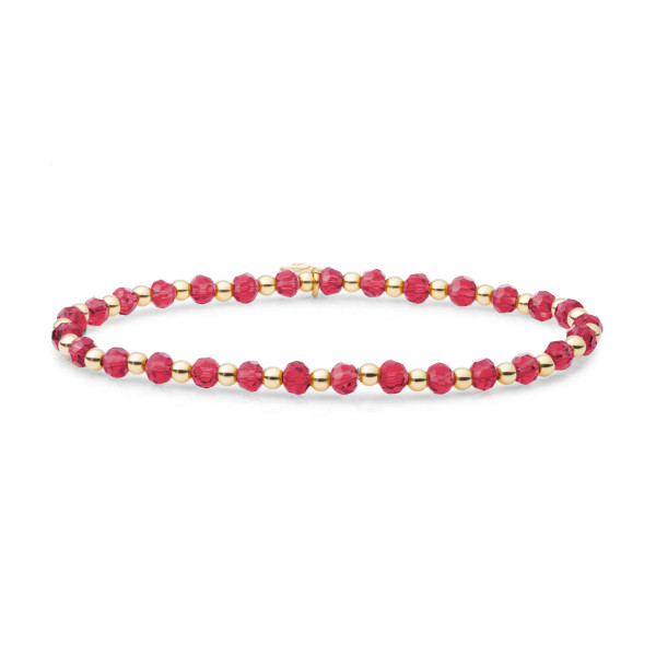 Sparkling Jewels Fuchsia Quartz Interstellar armband SBG-GEM51-3MM-MIX