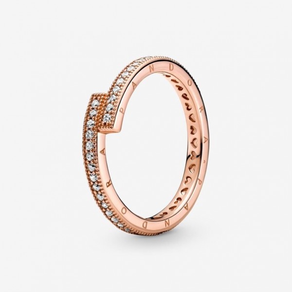 Pandora - Rosékleurige Ring 189491C01-54 Overlappende Randring