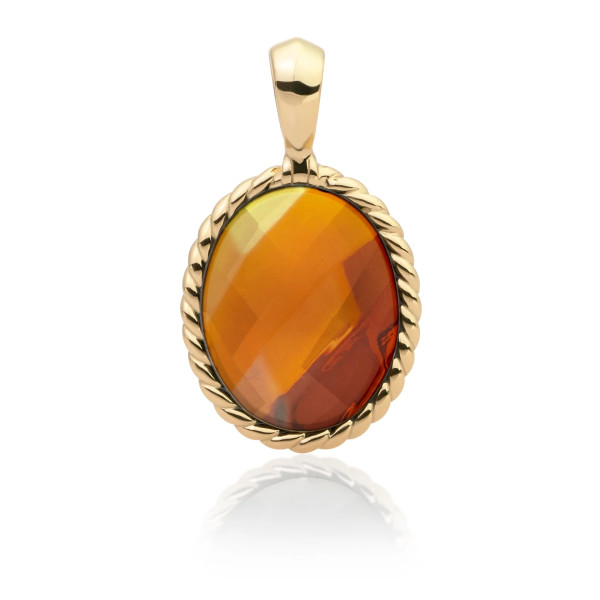 Sparkling Jewels Twist Pendant Citrine Quartz SPG21-G38