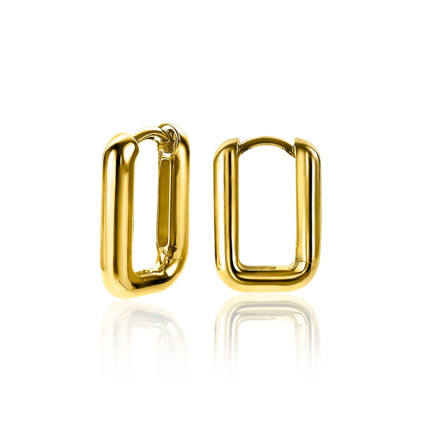 ZINZI zilveren (geel verguld) luxe oorringen 18x3 mm ZIO2222G