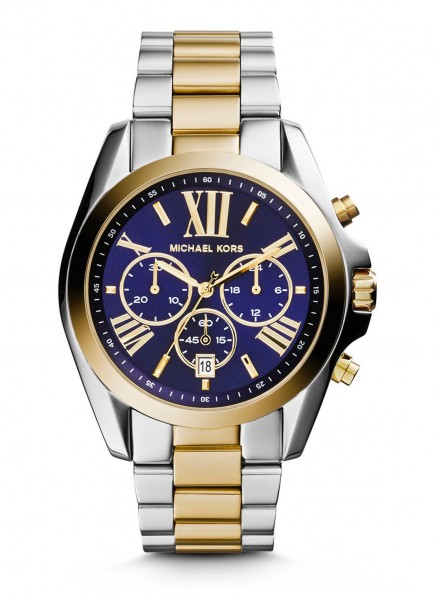 Michael Kors Bradshaw Dameshorloge Chronograaf MK5976 Goudkleurig Blauw