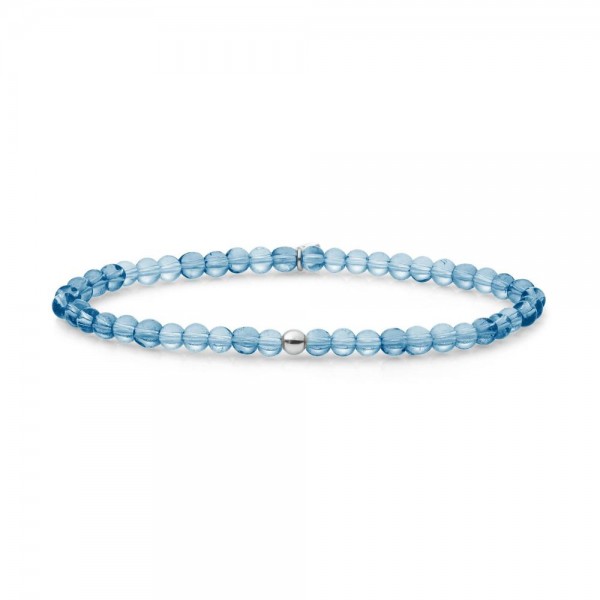 Sparkling Jewels - Topaz Quartz Saturn SB-GEM46-ADD-4MM Armband S