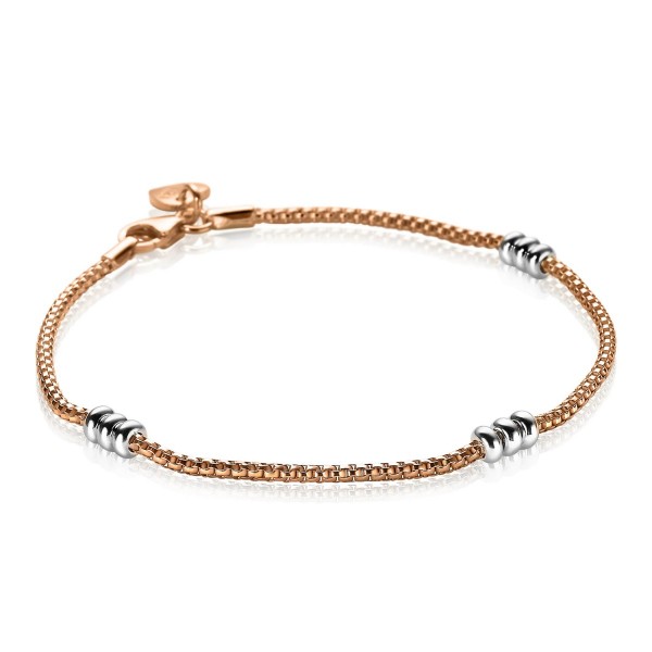 Zinzi - Zilveren Armband ZIA1421B Rosékleurig Fantasieschakel