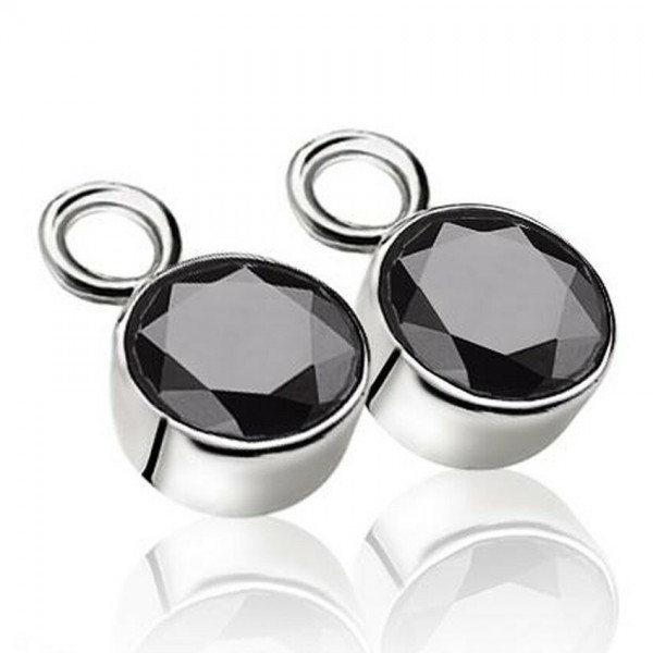 Zinzi Creoolhangers Zirkonia Zwart ZICH186Z