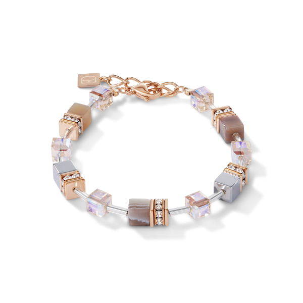 Coeur de Lion - GeoCube Armband 4017300230 Botswana & Haematite