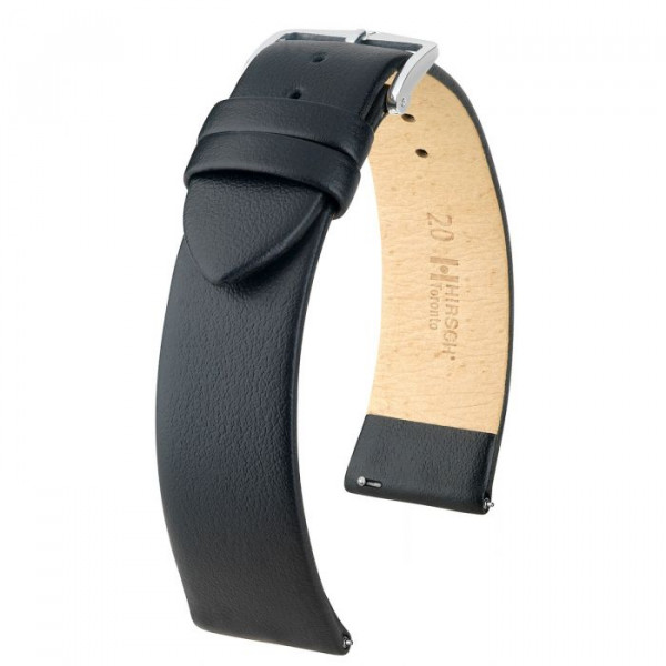 Hirsch Toronto Horlogeband L 24mm ZWART
