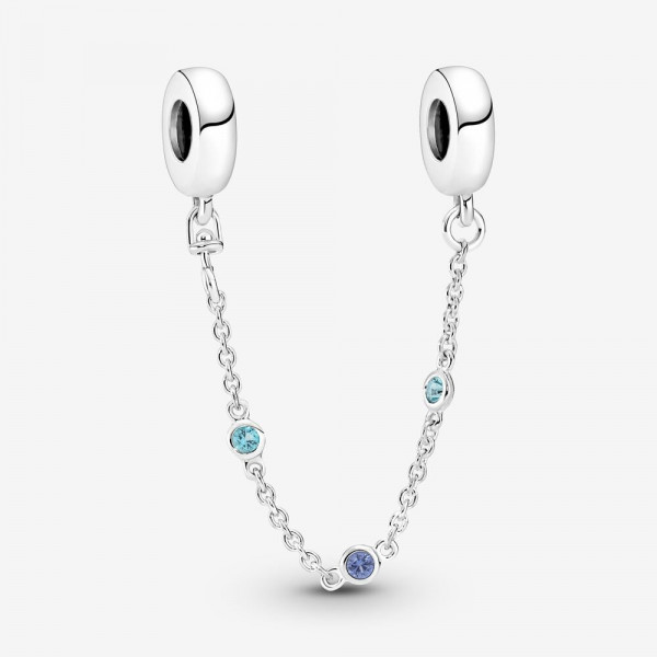 Pandora Moments - Veiligheidsketting Triple Blue Stone - 791688C01-05