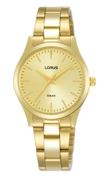 LORUS Dameshorloge in Goud-Champagne kleur 28 mm RRX82HX9