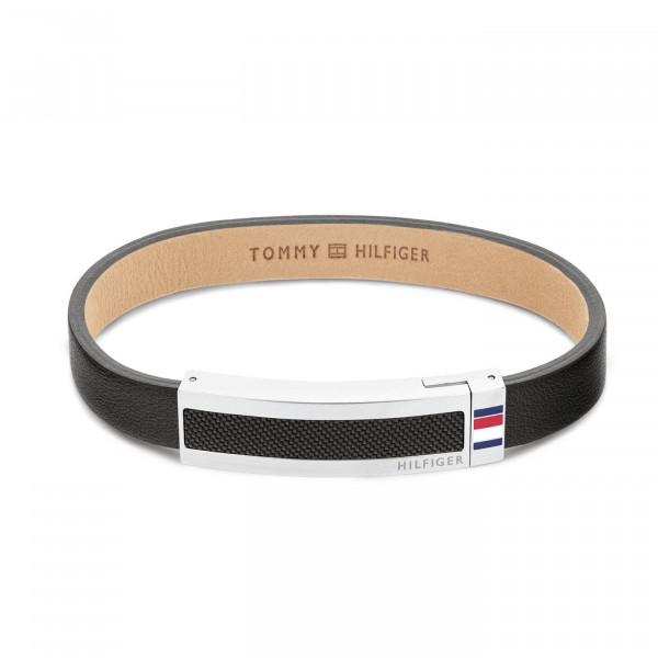 Tommy Hilfiger - Herenarmband TJ2790398 Zwart Leer