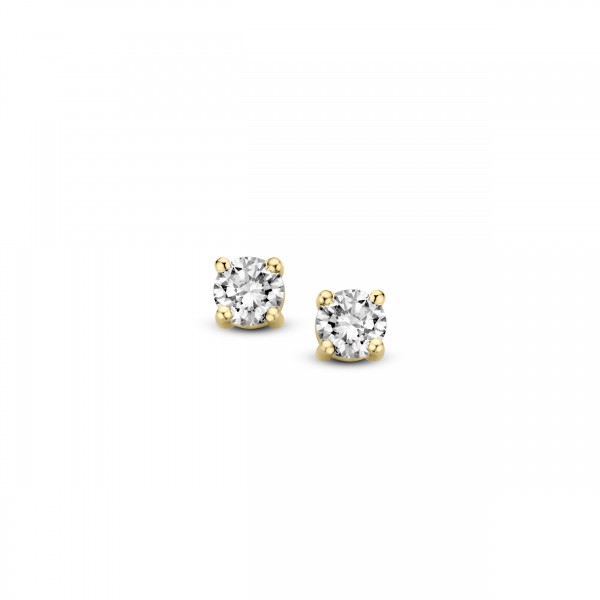 Briljant - Classico Geelgouden Oorknoppen 0,10crt Diamant (2x0,05crt)