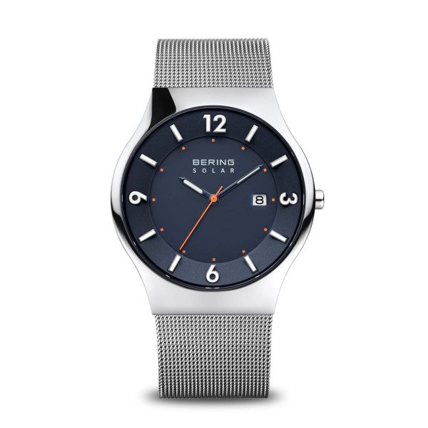 Bering Sale zilver gepolijst herenhorloge 14440-087