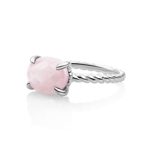 Sparkling Jewels - Zilveren Ring SRI03-G13-54 Twist Ring Roze