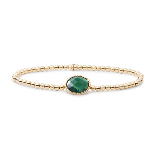 Sparkling Jewels Petrol Green Quartz Twist armband SB-G-3MM-TG52