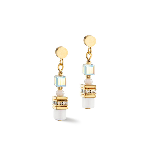 Coeur de Lion White/Gold Oorbellen 4565/21-1416