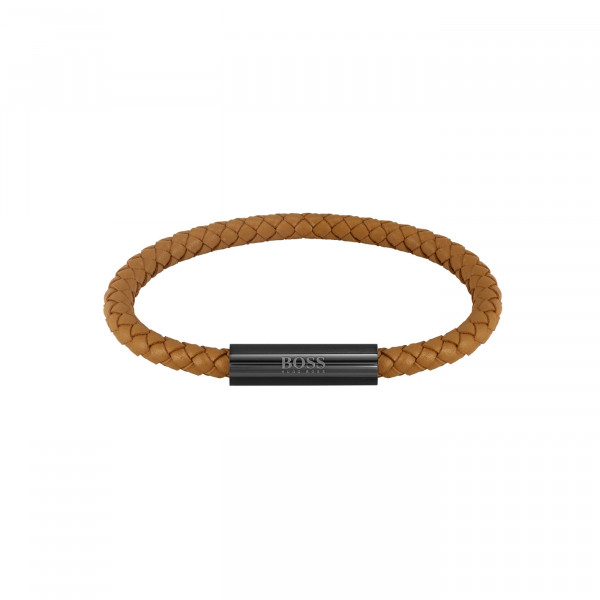 Hugo Boss - Armband HBJ1580153 Bruin Gevlochten Leer